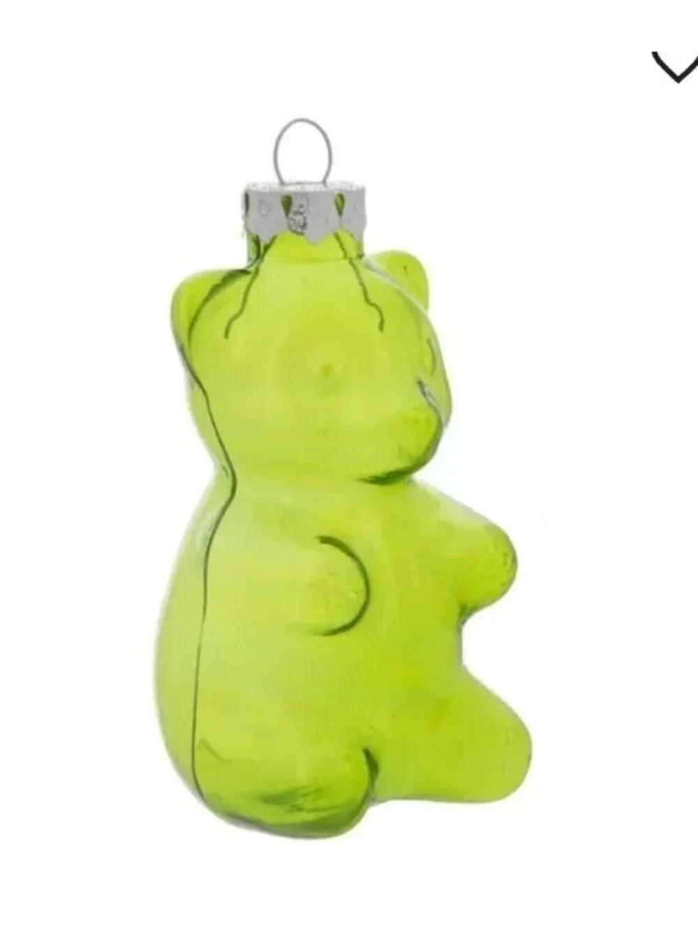 HOBBY LOBBY GLASS GUMMY BEAR TREE ORNAMENT NEW GREEN